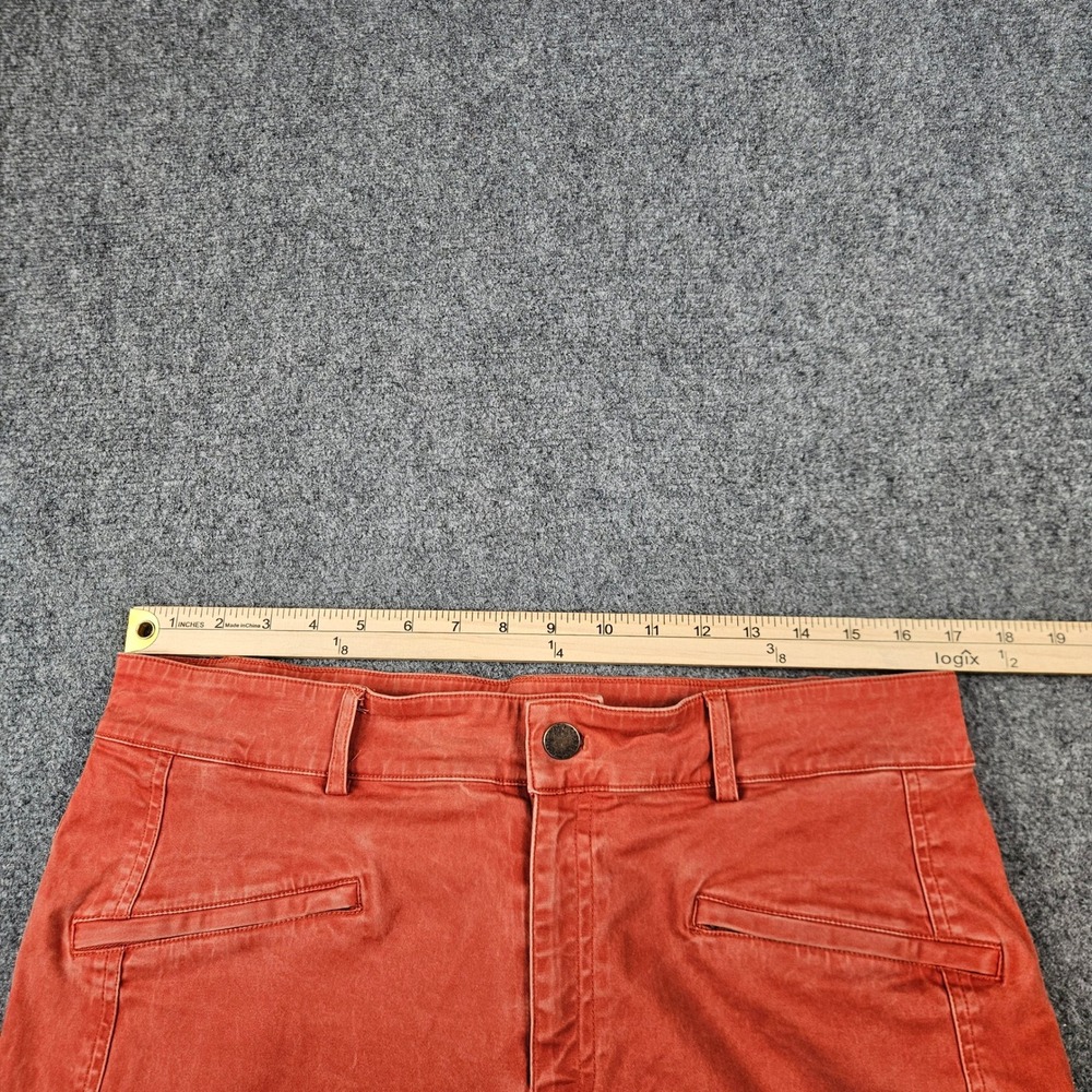 Peruvian Connection Womens Orange Seam Detail Ankle Button Cargo Pants Size 14 - Picture 4 of 12
